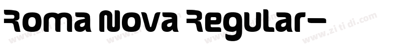 Roma Nova Regular字体转换
